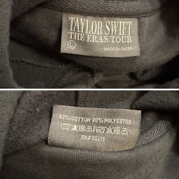 NEW Taylor Swift THE ERAS TOUR Through LA Black Hoodie size Large Sweatshirt - Picture 3 of 7